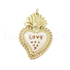 Rack Plating Brass Enamel Pendants KK-Z074-08G-2