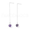 Natural Gemstone Dangle Earrings EJEW-JE03591-2
