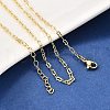 Brass Peanut Link Chain Necklaces NJEW-M108-37G-4