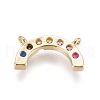 Brass Micro Pave Cubic Zirconia Charms ZIRC-E145-73A-G-2