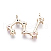 Brass Micro Pave Cubic Zirconia Pendants ZIRC-F099-19G-06-2