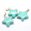 Star Dyed Synthetic Turquoise Pendants G-Q367-13-2