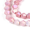 Electroplate Bicone Glass Beads Strands EGLA-T021-6mm-16-02-3