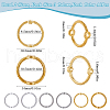 SOFPLATE 240Pcs 6 Styles Alloy Bead Frames FIND-SP0002-53-2