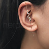 Brass Rhinestone Cuff Earrings WGB6093-23-1