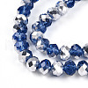 Electroplate Transparent Glass Beads Strands EGLA-A034-T8mm-M03-3