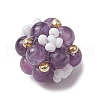 Natural Amethyst & Glass Seed Cluster Beads PALLOY-MZ00591-03-3