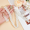 CRASPIRE 1Pc Acrylic Pearl Braided Stretch Chain Belts AJEW-CP0008-12B-3