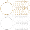 Beebeecraft 100Pcs 2 Colors 316 Surgical Stainless Steel Wine Glass Charms Rings STAS-BBC0005-95C-1