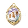 Alloy Enamel Pendants ENAM-K076-17G-1