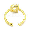Rack Plating Brass Open Cuff Rings for Women RJEW-F162-01G-D-3