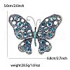 Butterfly Alloy Rhinestone Brooches PW-WG40679-02-2
