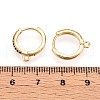 Brass Micro Pave Cubic Zirconia Hoop Earring Finding KK-N261-51A-G-3
