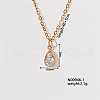 Chic Minimalist Teardrop Brass Micro Pave Cubic Zirconia Pendant Necklaces FG4743-1-1