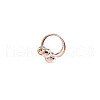 Stainless Steel Interlocking Circle Balls Adjustable Cuff Rings for Women UN0511-2-1