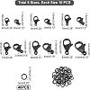 Unicraftale 36Pcs 6 Style PVD Vacuum Plating 304 Stainless Steel Lobster Claw Clasps STAS-UN0028-35-6