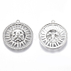 Brass Micro Pave Cubic Zirconia Pendants KK-R126-049P-NF-1