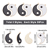 SUNNYCLUE 40Pcs 2 Colors Alloy Enamel Pendants ENAM-SC0005-38-2