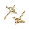 Brass Micro Pave Cubic Zirconia Pendants KK-R229-09G-2