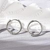 Tarnish Resistant 201 Stainless Steel Huggie Hoop Earrings EJEW-L250-01I-P-1
