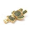 Brass Micro Pave Cubic Zirconia Pendants KK-E077-01G-01-3
