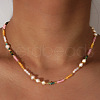 Fashionable Natural Freshwater Pearl & Mixed Stone Beaded Necklaces for Women HT4384-2