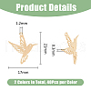 DICOSMETIC 80Pcs 2 Metal Colors Rack Plating Brass Filigree Pendants KK-DC0004-10-2
