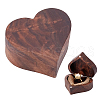 Heart Wood Ring Storage Boxes CON-WH0087-51-1