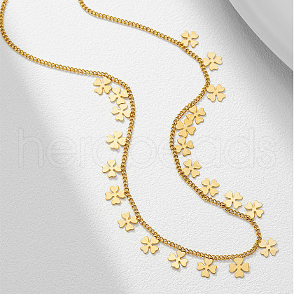 Brass Pendant Twisted Chain Necklaces for Women FS-WGE536B-01-1