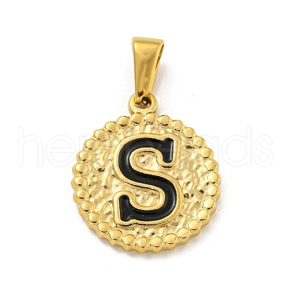 Ion Plating(IP) 304 Stainless Steel Enamel Pendants STAS-R231-19S-G-1