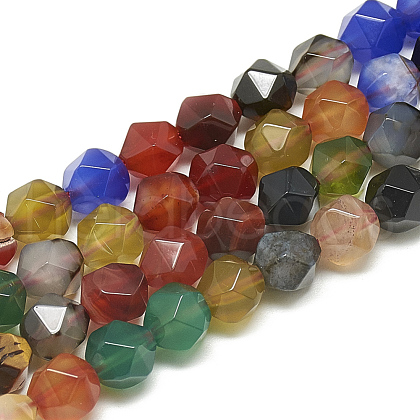 Natural Agate Beads Strands G-S300-99-8mm-1
