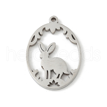 304 Stainless Steel Pendants STAS-Q354-02A-P-1