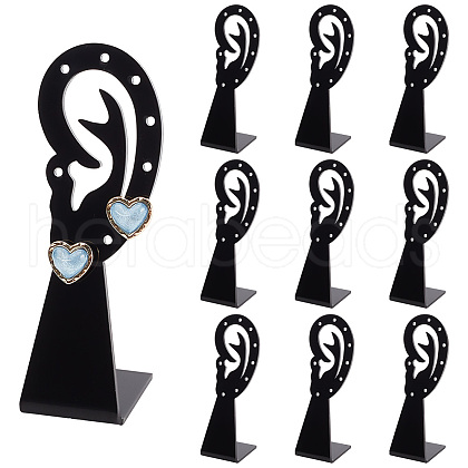 Opaque Acrylic Slant Back Earring Display Stands EDIS-WH0035-07B-1