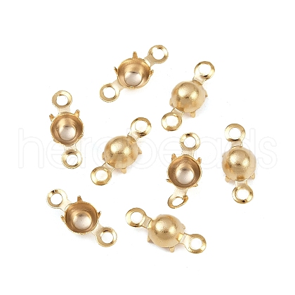 Brass Rhinestone Claw Connector Charms KK-P310-22B-G-1
