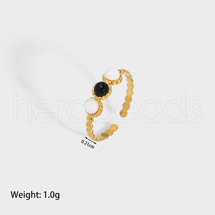 Round Natural Obsidian Ring LI0310-2-1