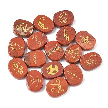 16Pcs 16 Styles Natural Red Jasper Display Decorations G-F786-02A-03-1