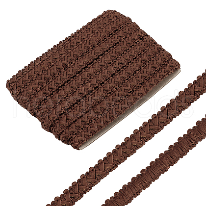 15 Yards Imitation Leather Braided Lace Ribbon WL-WH0003-02D-1