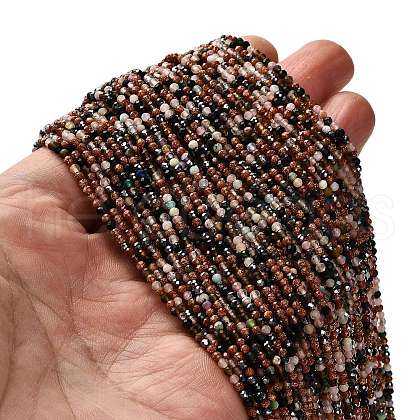 Natural & Synthetic Mixed Gemstone Beads Strands G-RM2025-A16-2mm-A-1