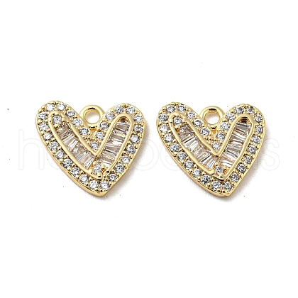 Brass Micro Pave Cubic Zirconia Pendants KK-H460-48G-1
