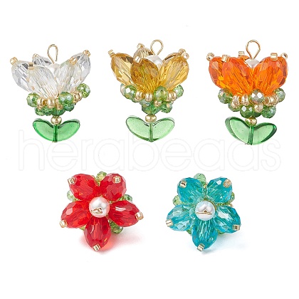 Transparent Glass Pendants PALLOY-MZ00722-1