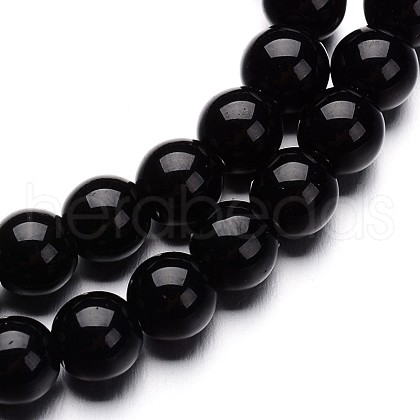 Glass Round Bead Strands GLAA-I028-8mm-02-1