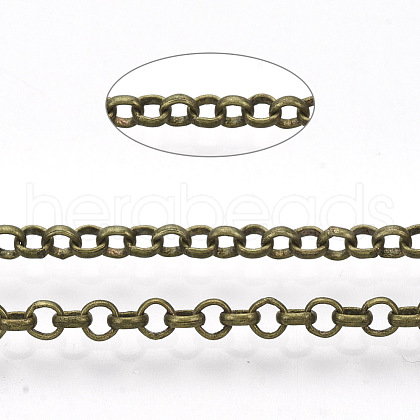 Soldered Brass Coated Iron Rolo Chains CH-S125-08B-AB-1