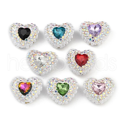 Polymer Clay Glass Rhinestone Beads CLAY-NH0001-13-1