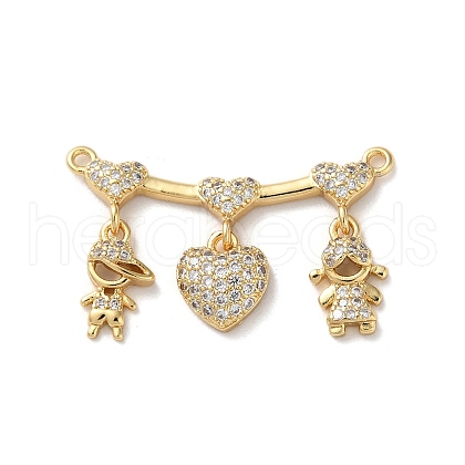 Brass Pave Cubic Zirconia Pendants KK-M287-05G-C-1
