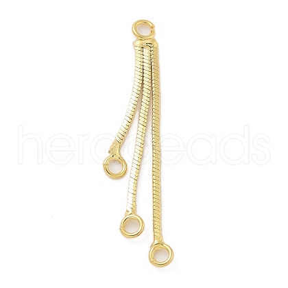 Rack Plating Brass Chain with Ring Pendants KK-A234-002G-1