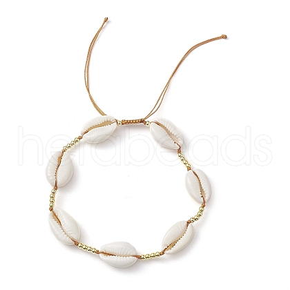 Shell Beads Anklets for Women AJEW-AN00593-1