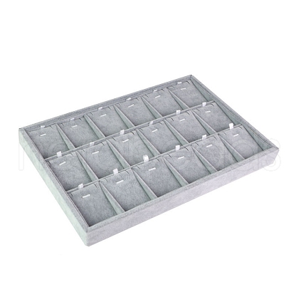 18-slot Velvet Pendant Organizer Holder PW-WG64371-12-1