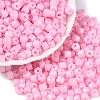 Opaque Baking Paint Glass Seed Beads SEED-T008-02G-1