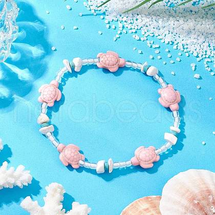 Summer Beach Turtle Anklets AJEW-AN00674-1