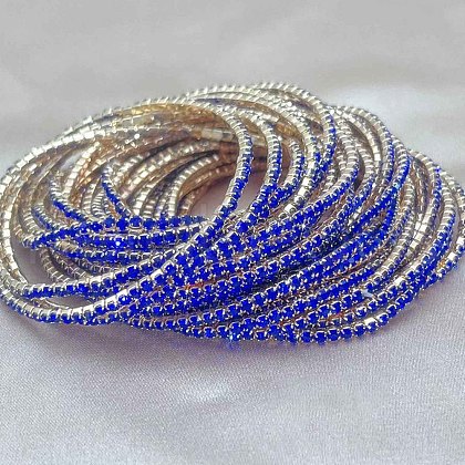 Brass Rhinestone Tennis Bracelets WG6EB7A-01-1